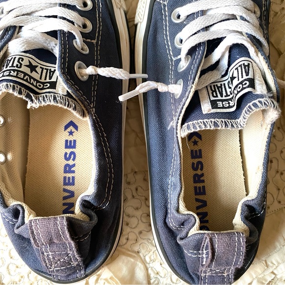 Converse Chuck Taylor All Star Blue Shoreline Slip On Elastic Heel Sz 7.5 Womens - Picture 14 of 16